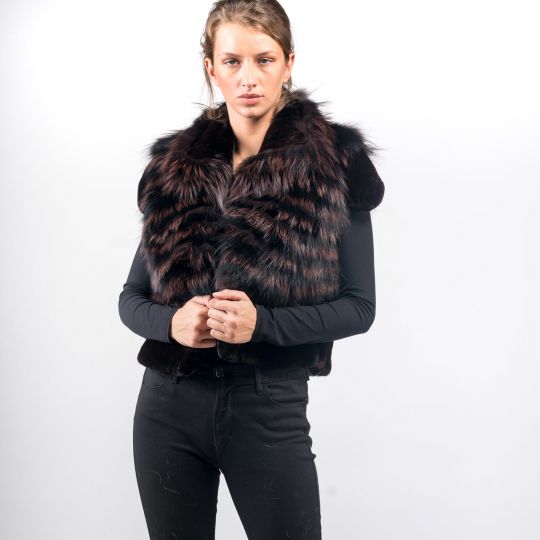 Brown Arzante Fox Fur Vest