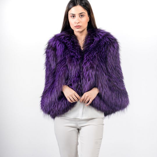 Purple Arzante Fox Fur Stole