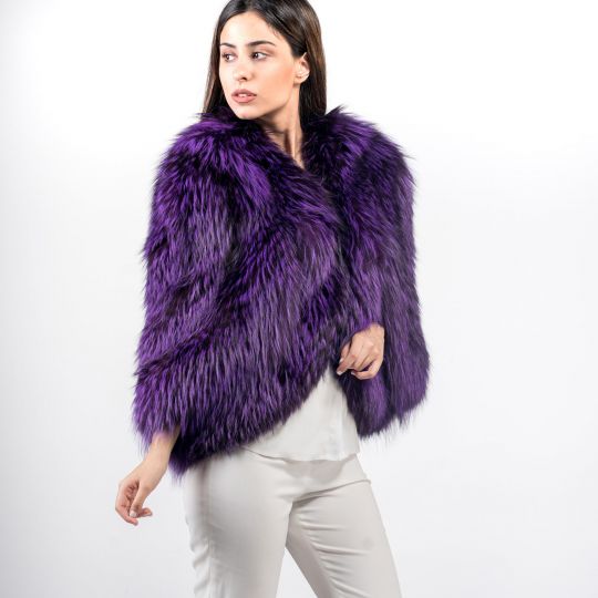 Purple Arzante Fox Fur Stole