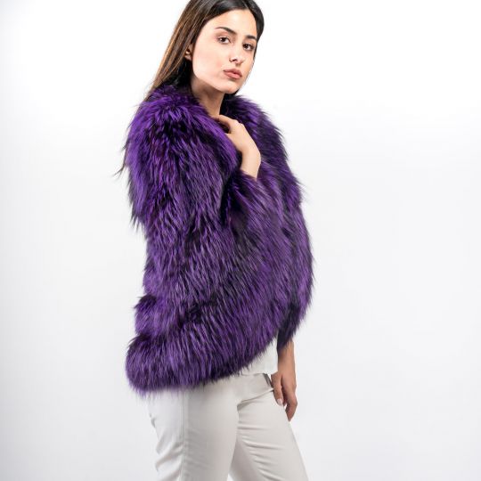 Purple Arzante Fox Fur Stole