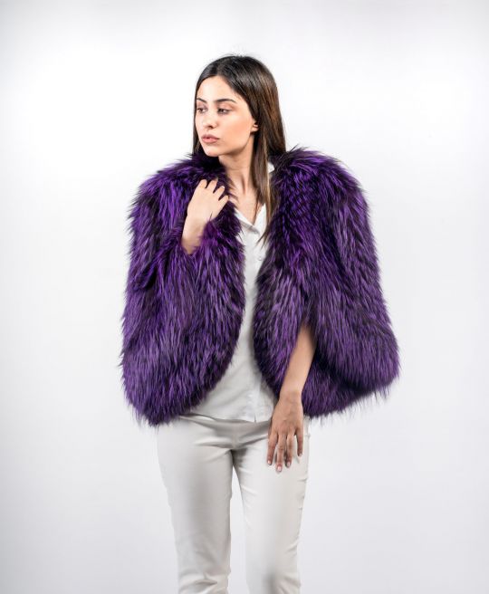 Purple Arzante Fox Fur Stole