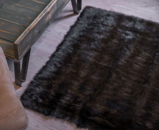 Sable Fur Throw Carpet