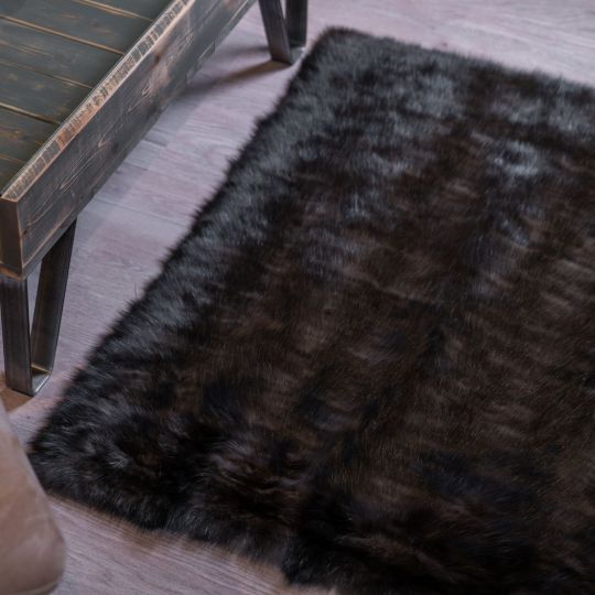 Sable Fur Throw Carpet