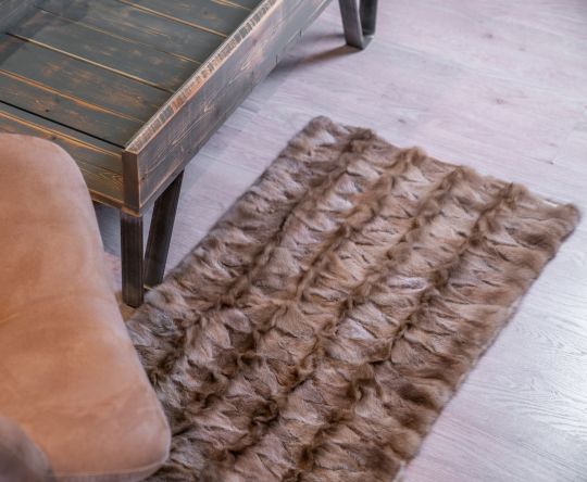 Sable Fur Throw Carpet