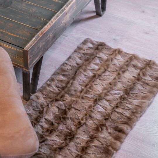 Sable Fur Throw Carpet