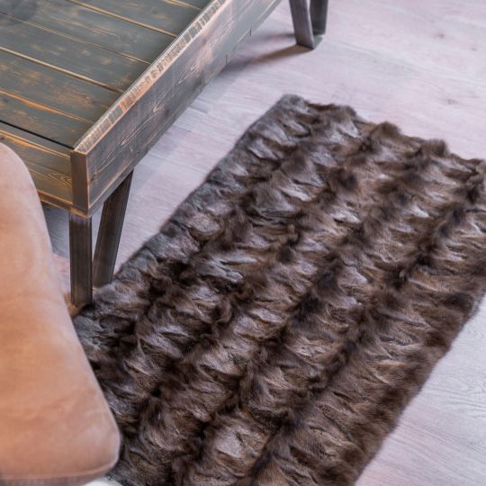 Sable Fur Throw Carpet