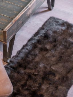 Sable Fur Throw Carpet