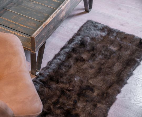 Sable Fur Throw Carpet