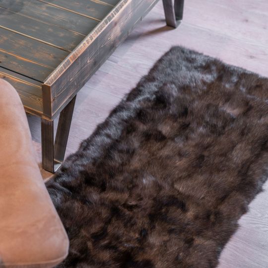 Sable Fur Throw Carpet