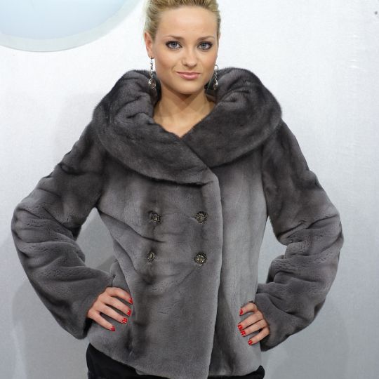 Blue Iris Mink Fur Jacket