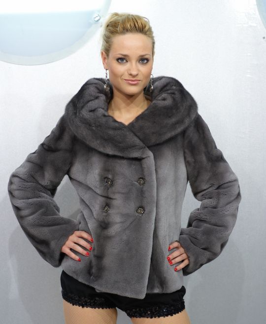 Blue Iris Mink Fur Jacket