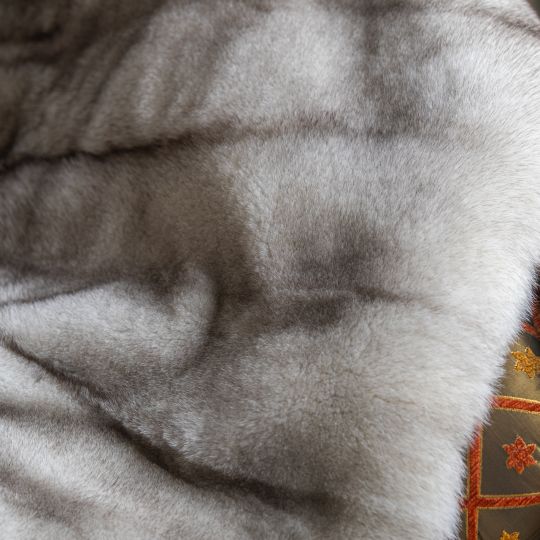 Natural Fox Fur Throw Blanket