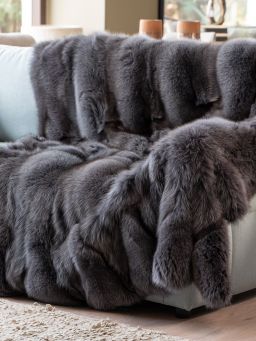 Real Sheepskin Fur Throw Blanket