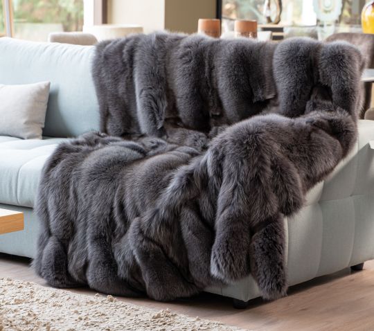 Real Sheepskin Fur Throw Blanket