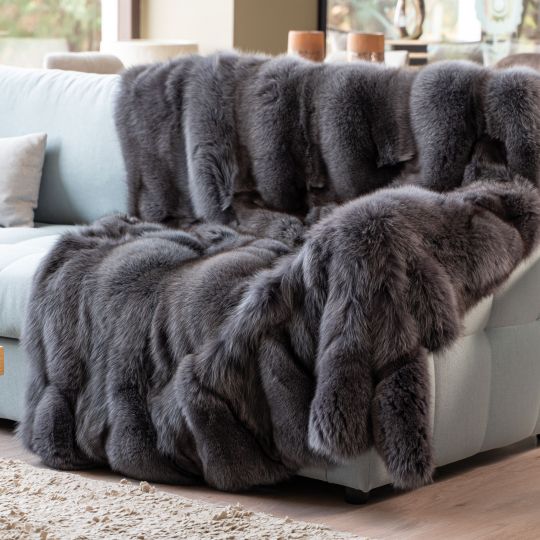 Real Sheepskin Fur Throw Blanket