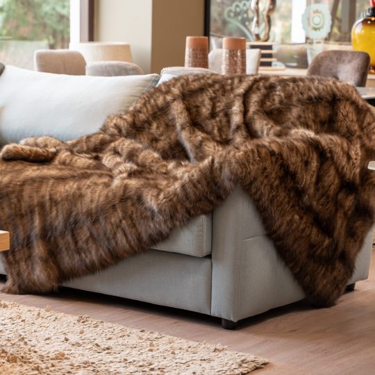 Real Sheepskin Fur Throw Blanket