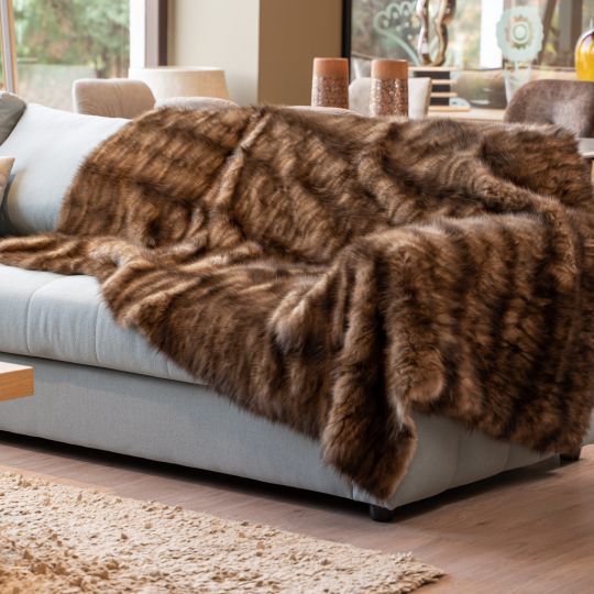 Real Sheepskin Fur Throw Blanket