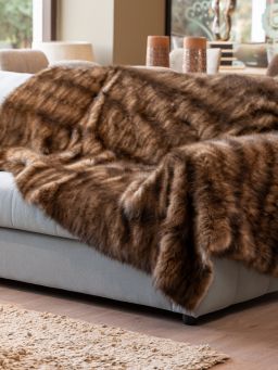 Real Sheepskin Fur Throw Blanket