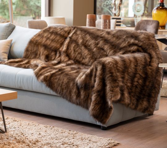 Real Sheepskin Fur Throw Blanket