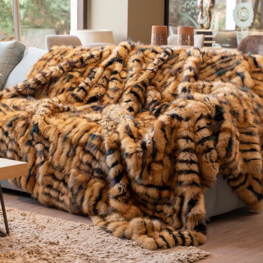 Real Sheepskin Fur Throw Blanket