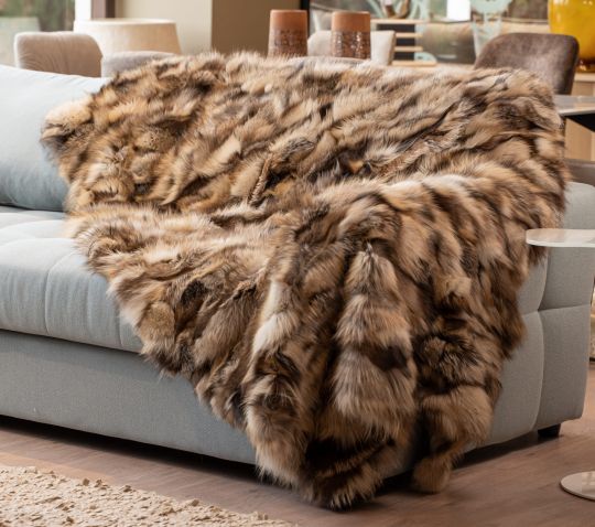 Real Sheepskin Fur Throw Blanket