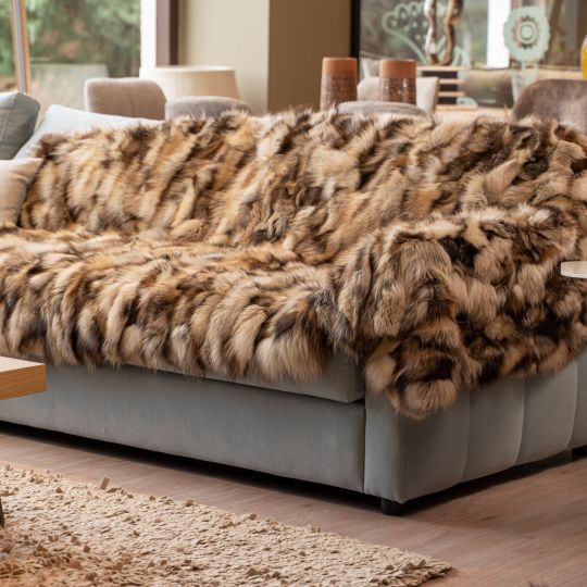 Real Sheepskin Fur Throw Blanket