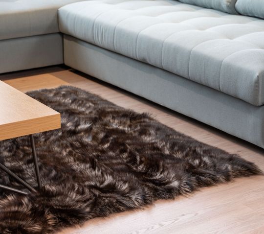 Real Sheepskin Fur Throw Blanket