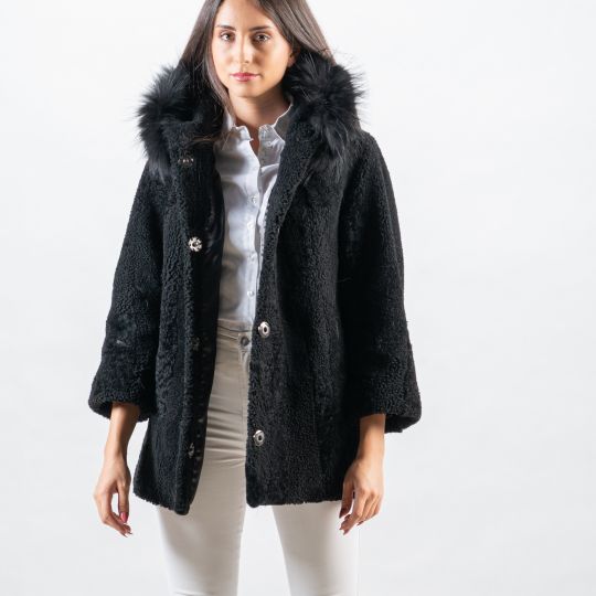 Brown White Sheepskin Vest/Unique