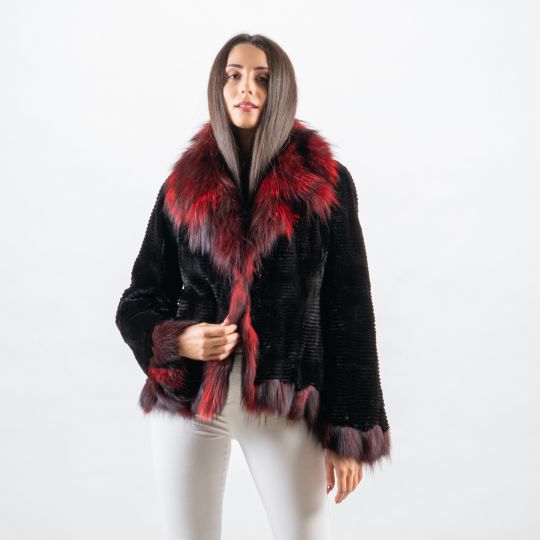 Black Velvet Mink Fur Jacket