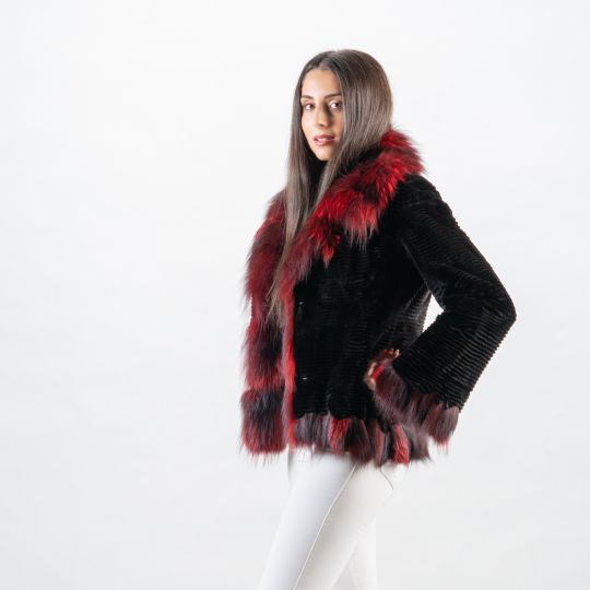 Black Velvet Mink Fur Jacket