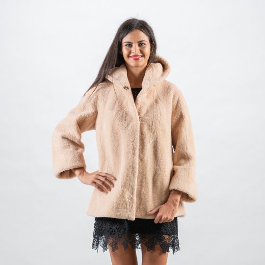 Brown White Sheepskin Vest/Unique