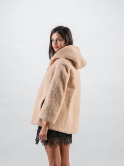 Brown White Sheepskin Vest/Unique