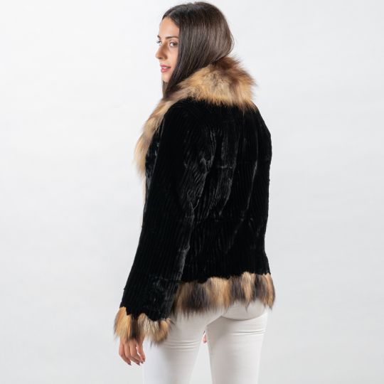 Brown White Sheepskin Vest/Unique