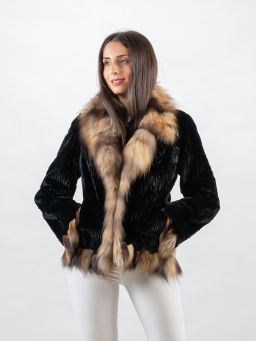 Brown White Sheepskin Vest/Unique