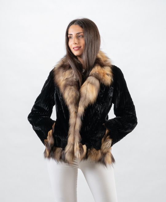 Brown White Sheepskin Vest/Unique