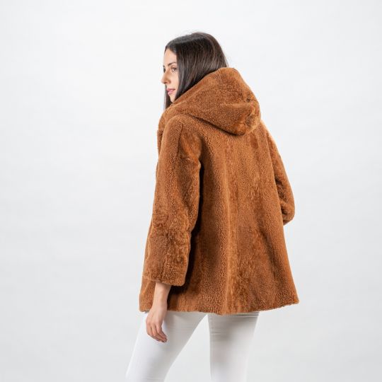 Brown White Sheepskin Vest/Unique