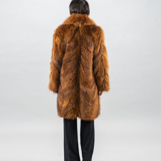 Golden Raccoon Fur Coat