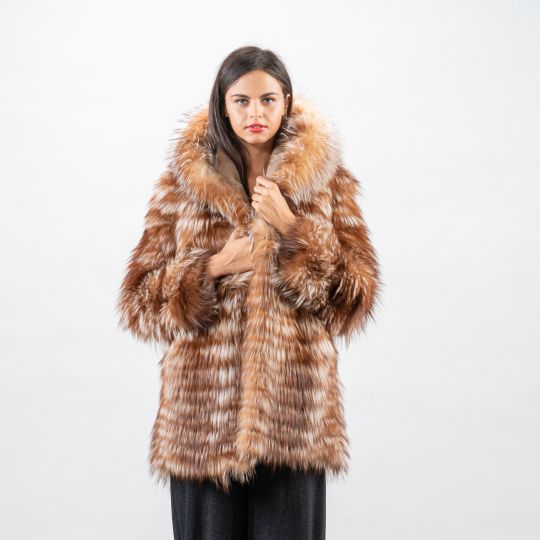 Golden Raccoon Fur Coat