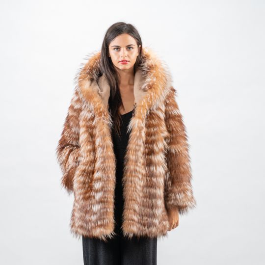 Golden Raccoon Fur Coat