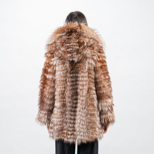 Golden Raccoon Fur Coat