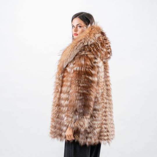 Golden Raccoon Fur Coat