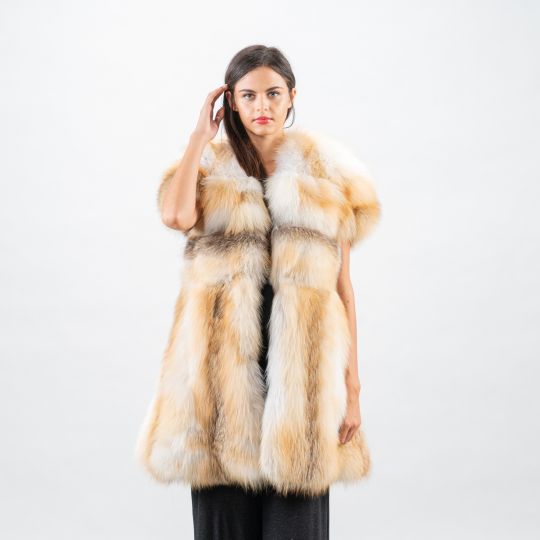 Golden Raccoon Fur Coat