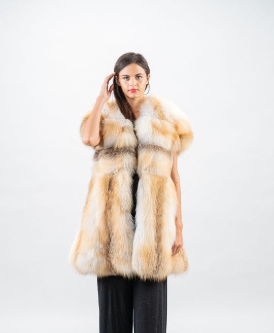 Golden Raccoon Fur Coat