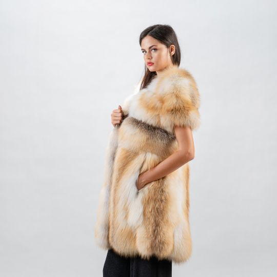 Golden Raccoon Fur Coat