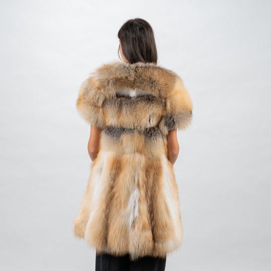 Golden Raccoon Fur Coat