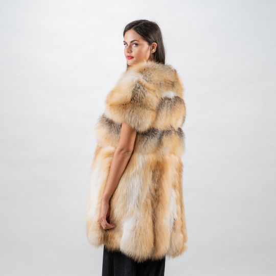 Golden Raccoon Fur Coat