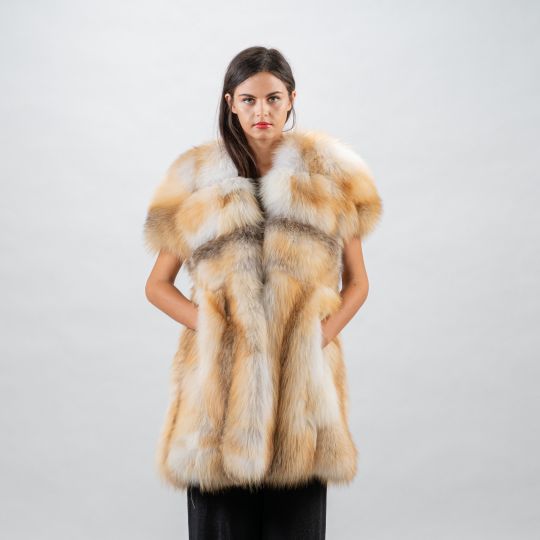 Golden Raccoon Fur Coat