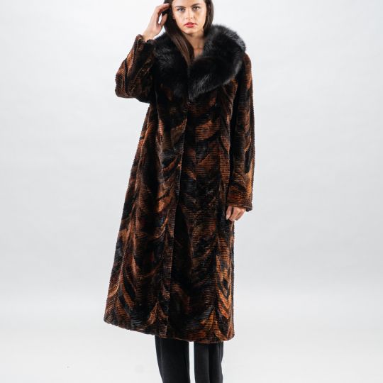 Golden Raccoon Fur Coat