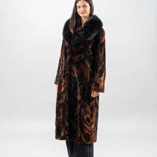 Golden Raccoon Fur Coat