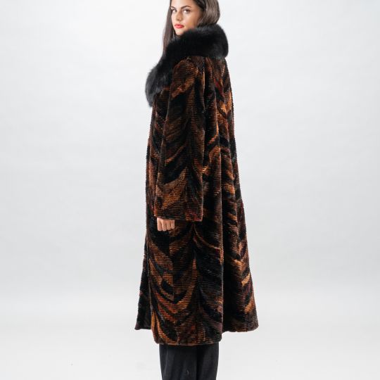 Golden Raccoon Fur Coat